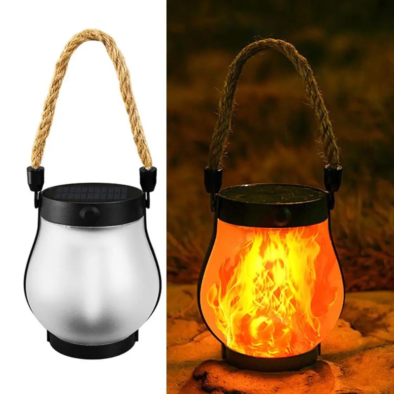Camping Solar Lantern - Solar Flame Lamp USB Oplaadbare Campinglamp