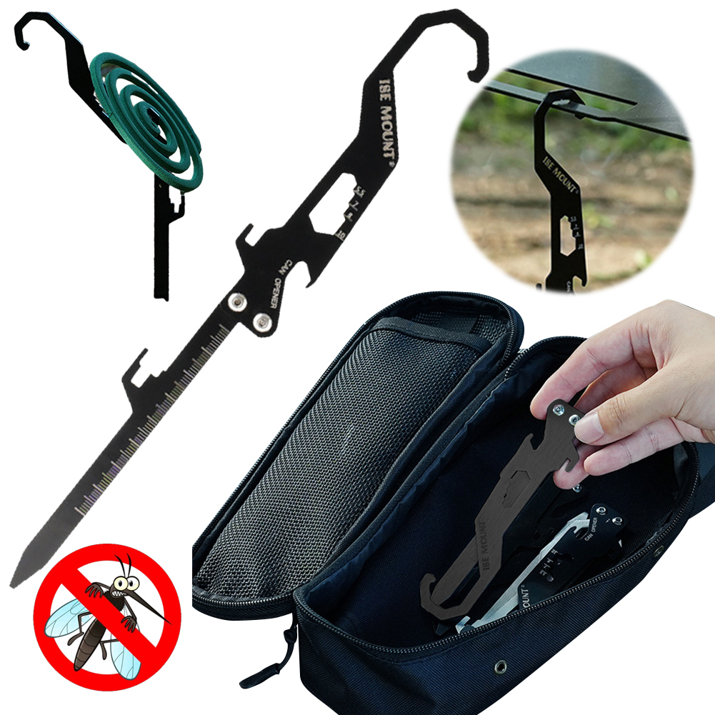Outdoor Camping Tarp - Opvouwbare kampeerpalen Multifunctionele buitenzeilharingen Roestvrijstalen tentgrondpalen