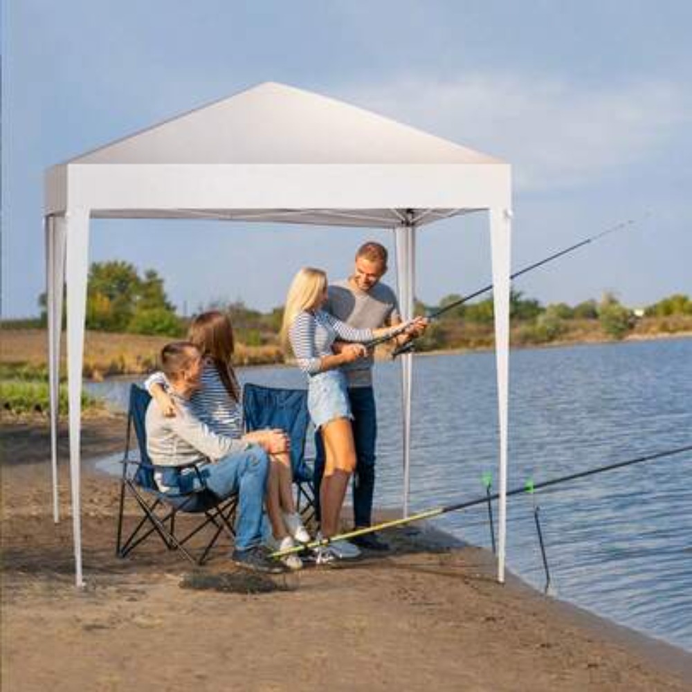 Outdoor Camping Gazebo - 6,5x6,5 ft Pop-up Canopy Tent Buiten