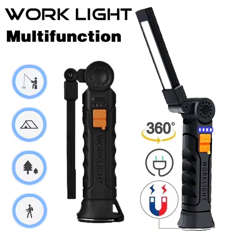 Battery Outdoor Camping - Draagbare COB LED-zaklamp USB oplaadbare zaklamp