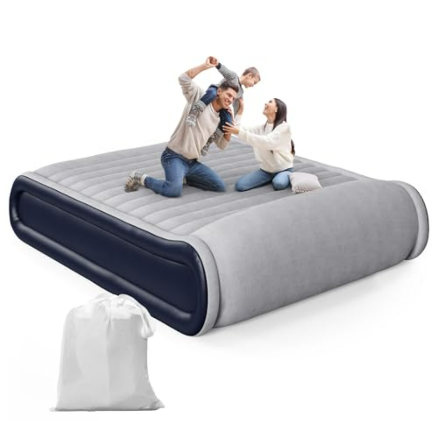 Outdoor Inflatable Camping Tent With Air Pump - Queen luchtbed met ingebouwde pomp en