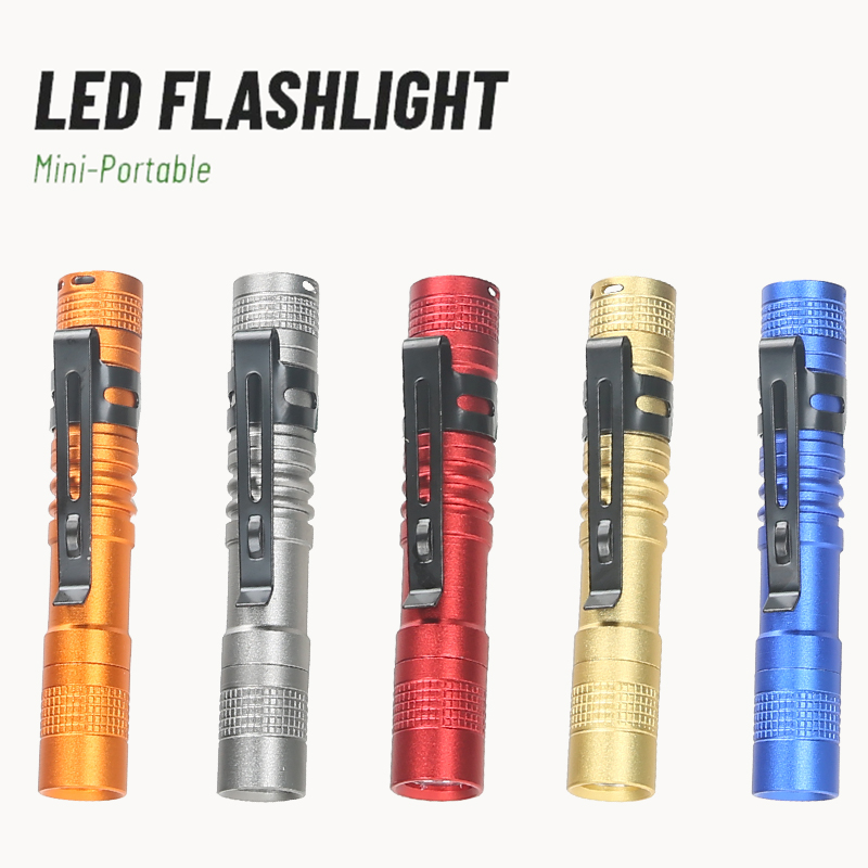 Battery Outdoor Camping - Draagbare Mini LED-penzaklamp met penclip Handheld