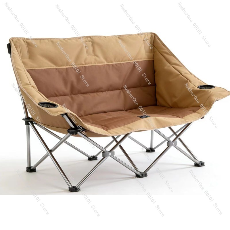 Outdoor Camping Chairs Folding - Draagbare opvouwbare dubbele campingstoel voor buiten,