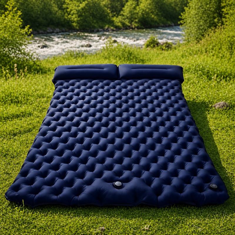 Outdoor Inflatable Camping Tent With Air Pump - Lichtgewicht dubbel luchtbed voor kamperen, opvouwbaar