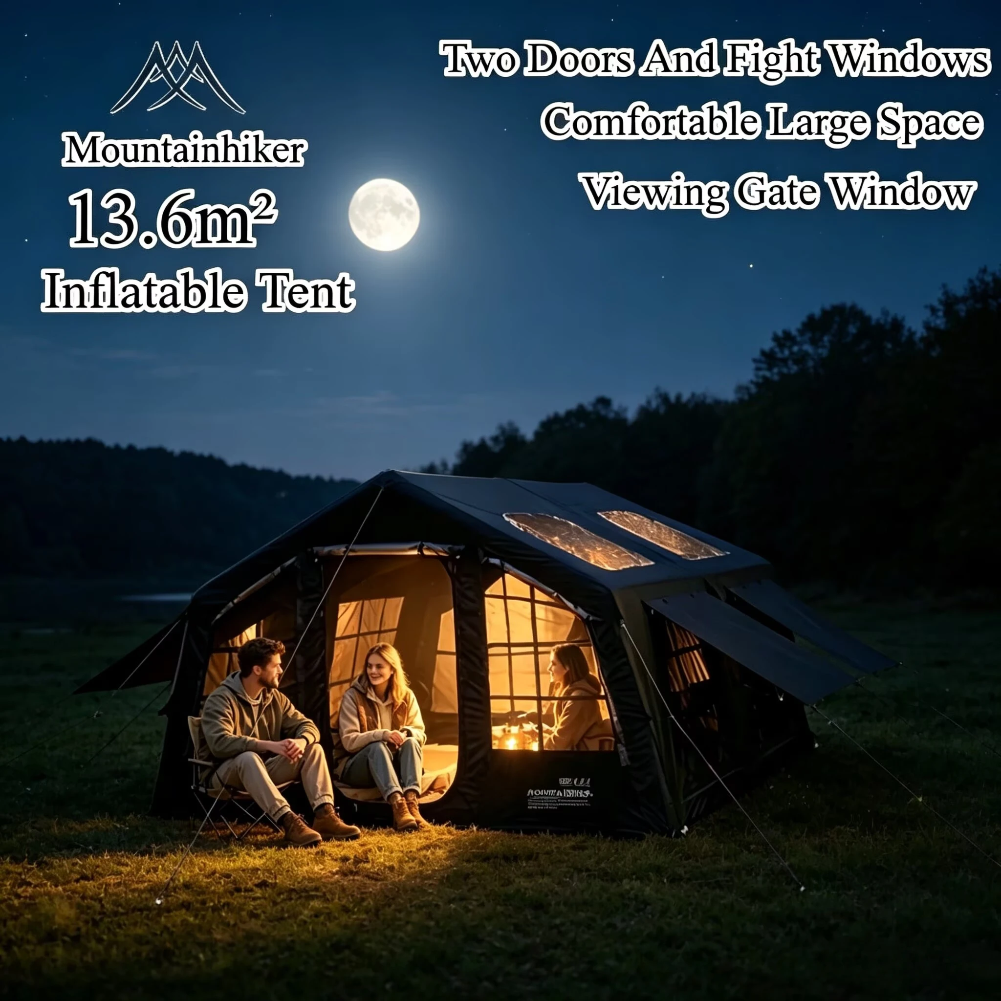Outdoor Camping Gazebo - Mountainhiker Opblaasbare Kampeertent voor 4-8 personen