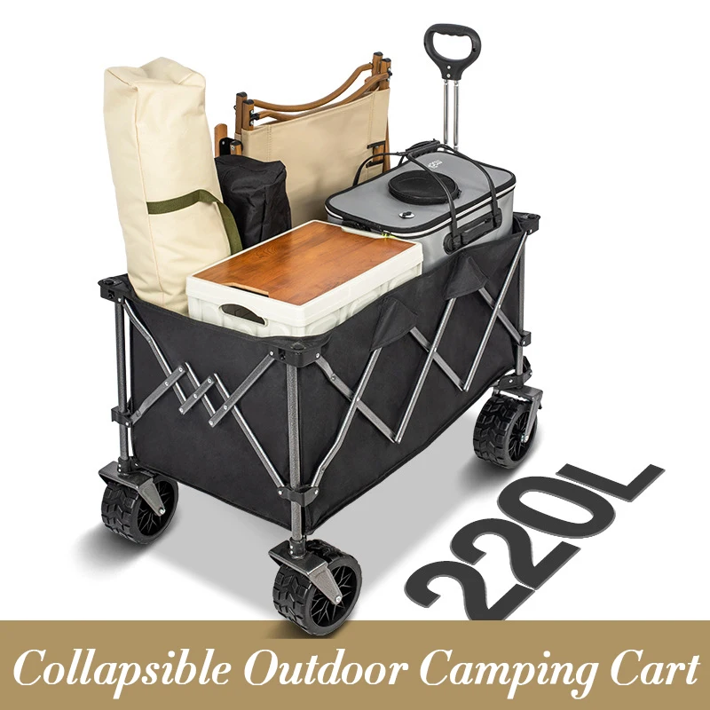 Outdoor Camping Trolley - MOEYE Camping Trolley 220L Opvouwbare wagenwagen