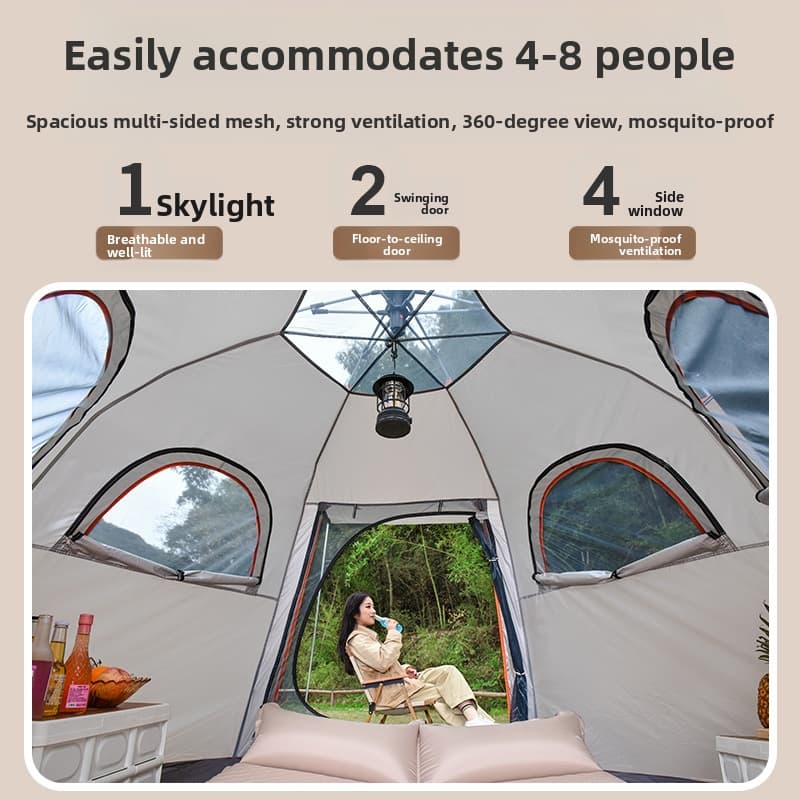 Camping Zelt Outdoor - Aangepaste draagbare 5-8 persoons kampeertent, kleine