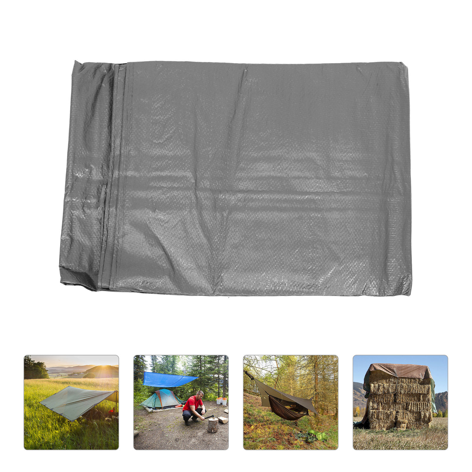 Outdoor Camping Tarp - Zwaarbelastbaar waterdicht buitenzeil van PE-materiaal, campingzeil,