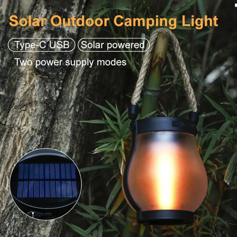 Solar Flame Lamp USB Oplaadbar - Camping Solar Lantern recensie en prijs
