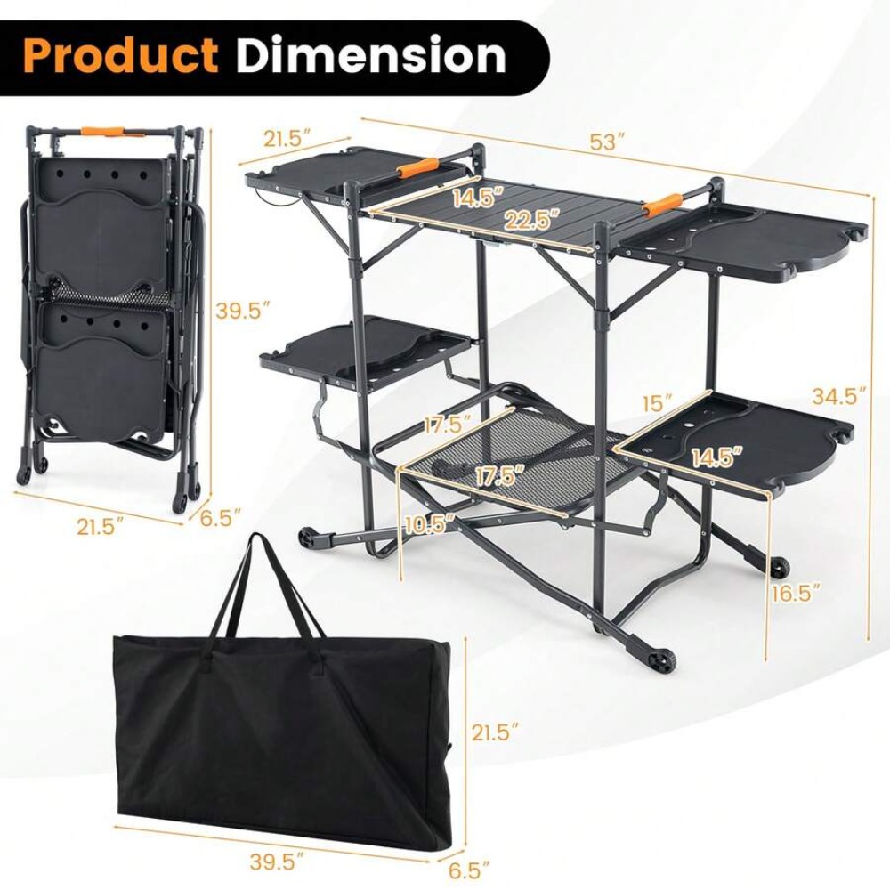 Vouwbare Camping Kooktafel Alu - Outdoor Camping Kitchen Setup recensie en prijs