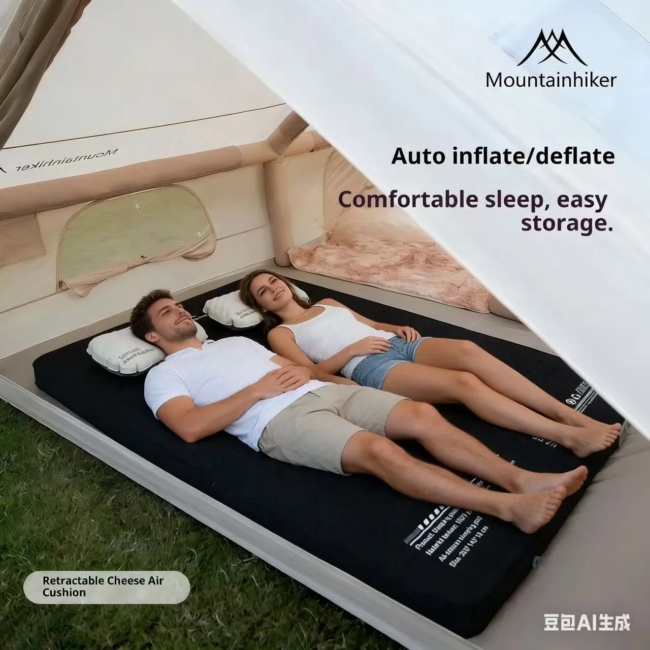 MOUNTAINHIKER Opblaasbaar matr - Outdoor Inflatable Camping Tent With Air Pump recensie en prijs