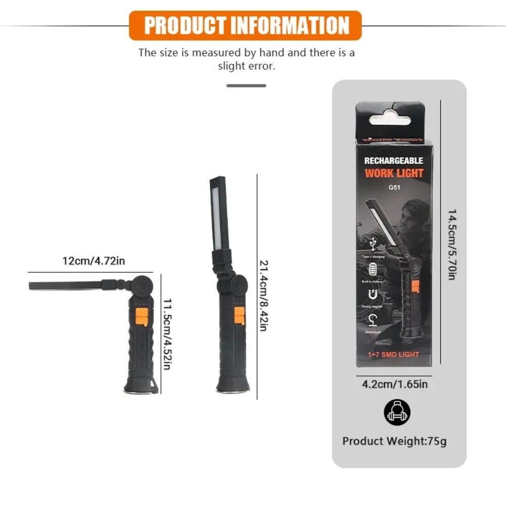 Draagbare COB LED-zaklamp USB  - Battery Outdoor Camping recensie en prijs
