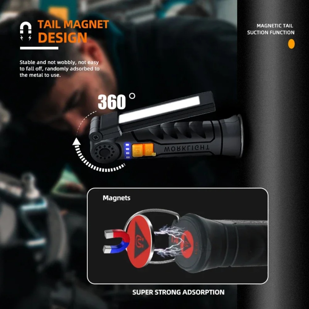 Draagbare COB LED-zaklamp USB  - Battery Outdoor Camping recensie en prijs