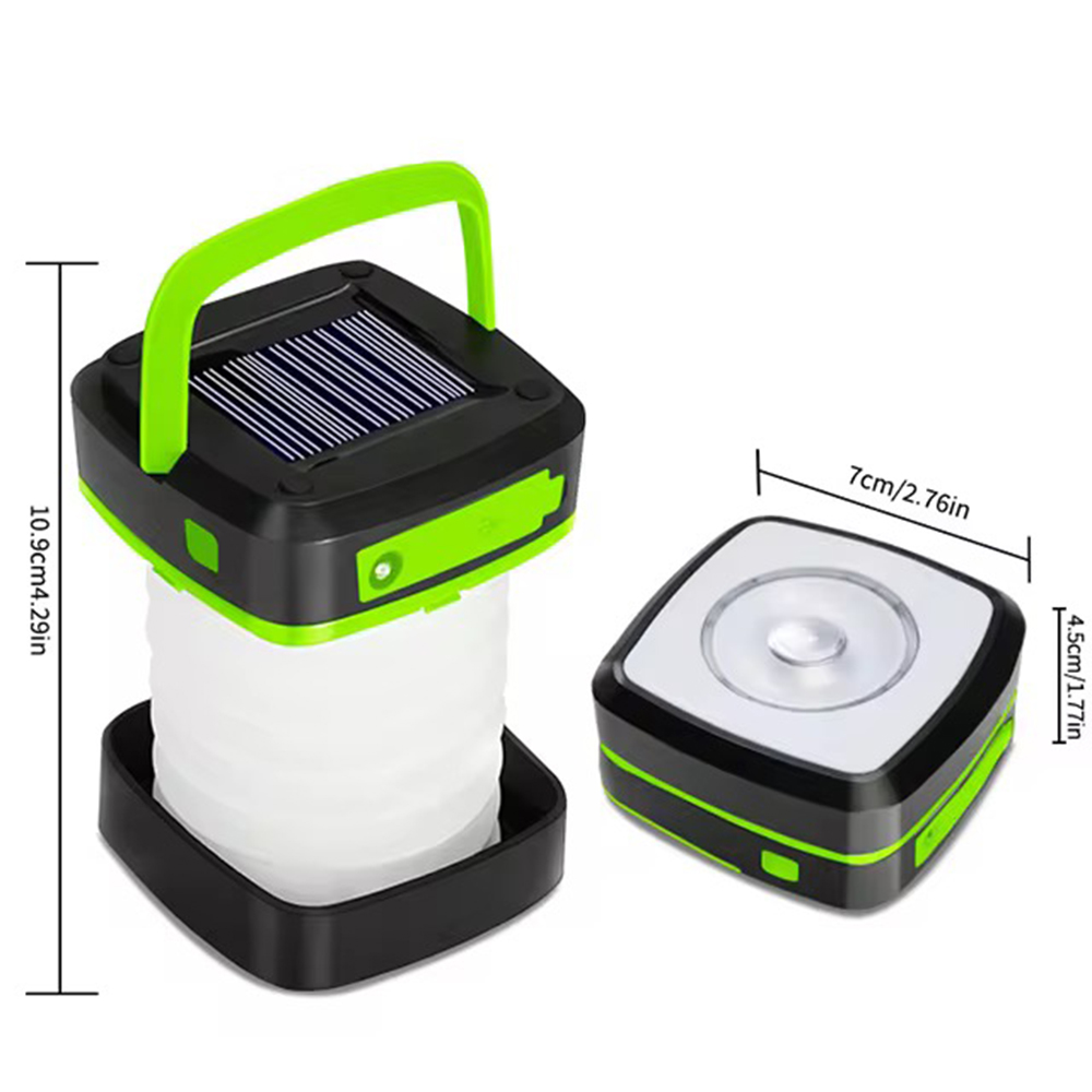 Zwarte oplaadbare zonne-campin - Camping Solar Lantern recensie en prijs
