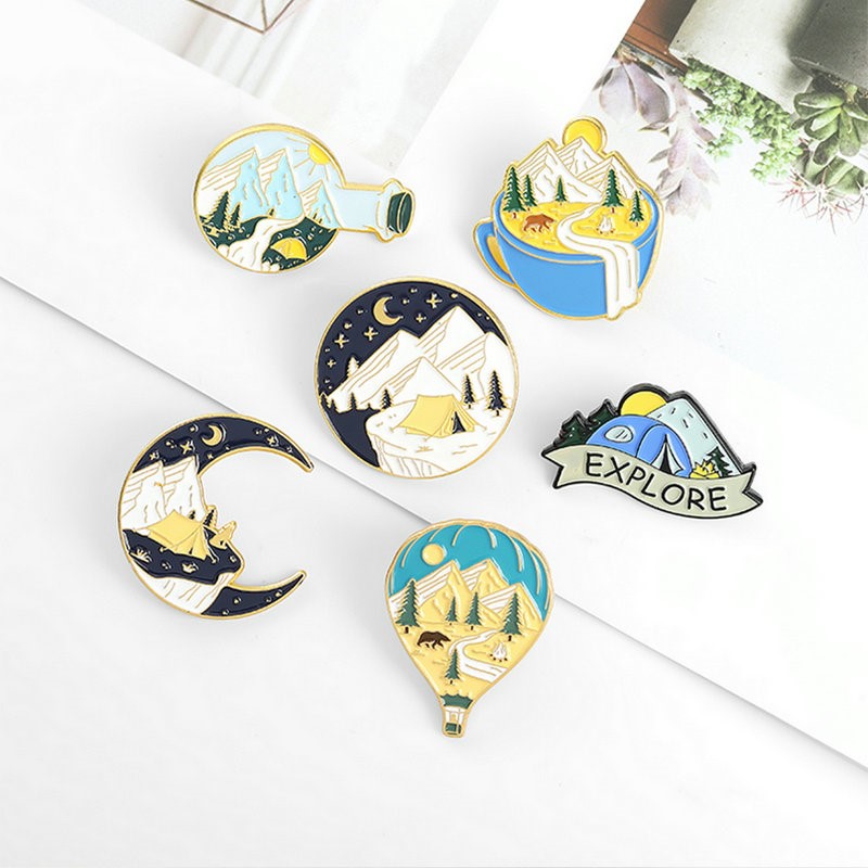 Camping Avontuur Emaille Pins  - Outdoor Camping For Kids recensie en prijs