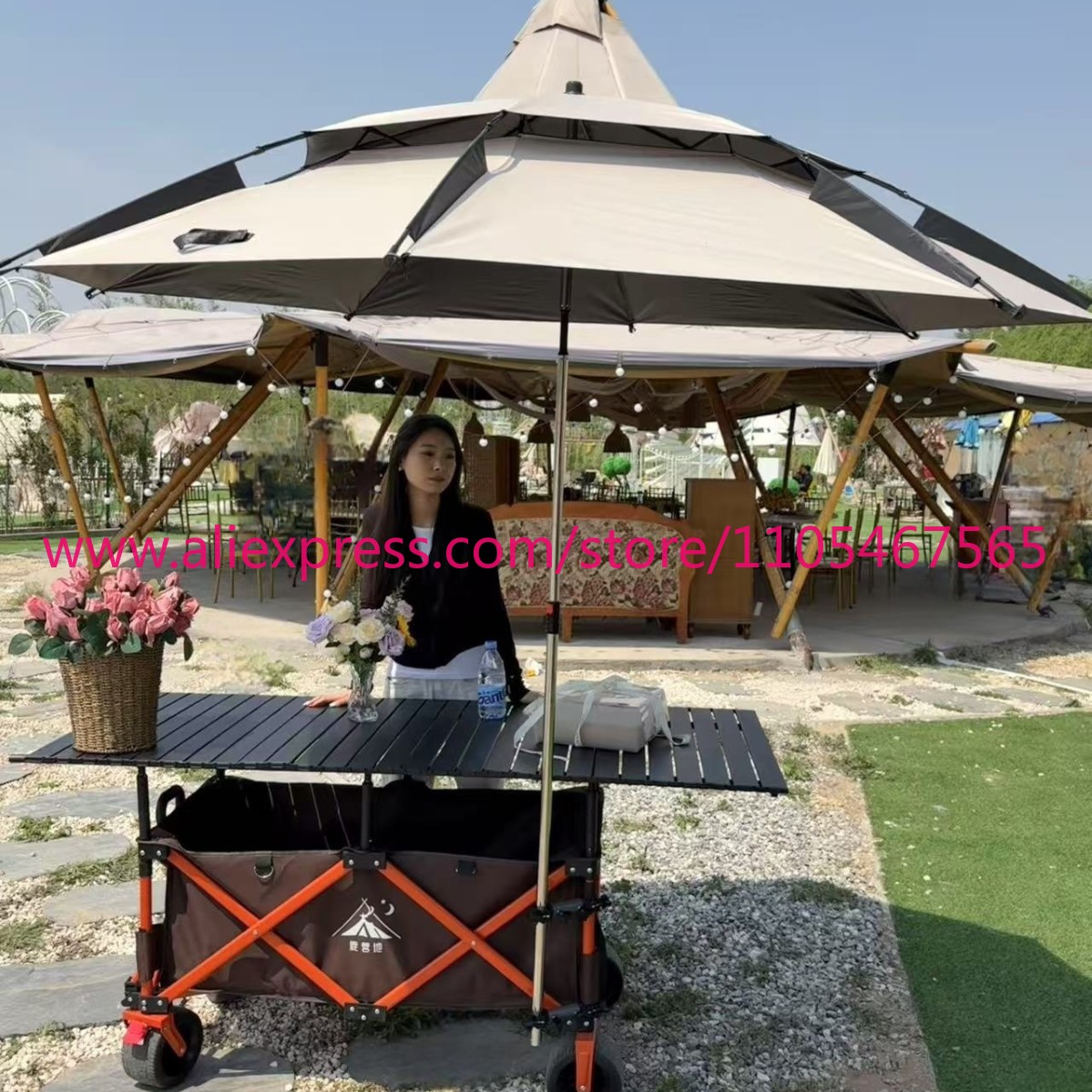 1PCS camperkraam grote opvouwb - Outdoor Camping Trolley recensie en prijs