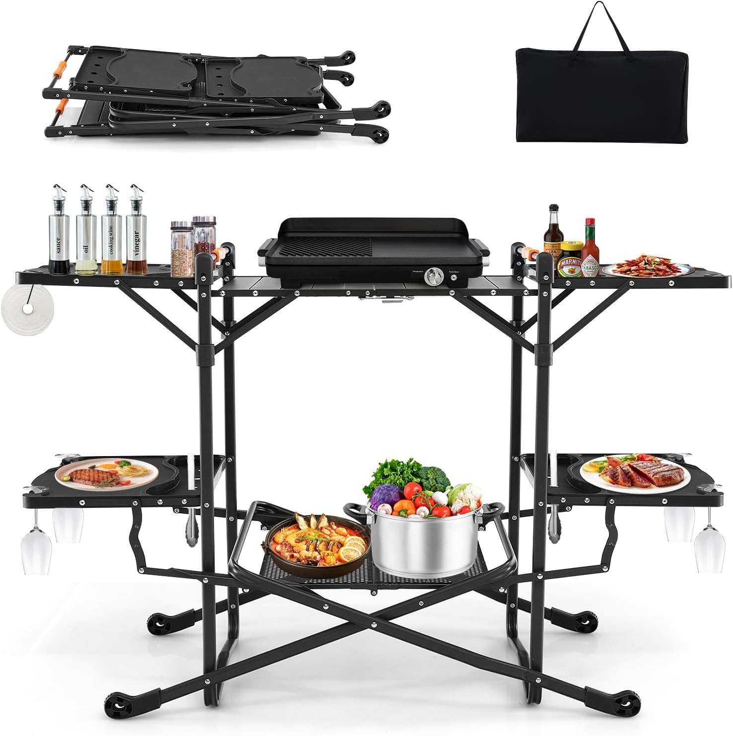 Draagbare opvouwbare kooktafel - Outdoor Camping Kitchen Setup recensie en prijs