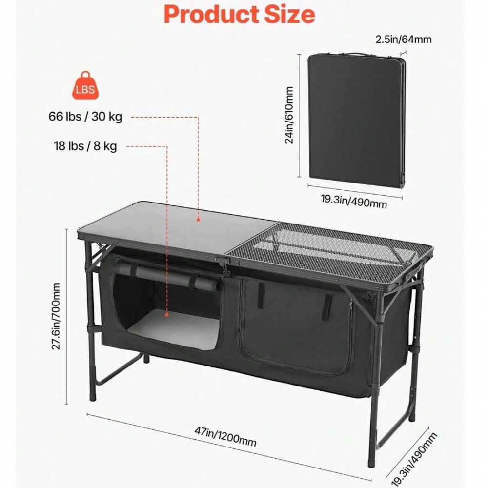 Campingkeukenblad, opklapbaar  - Outdoor Camping Kitchen Setup recensie en prijs