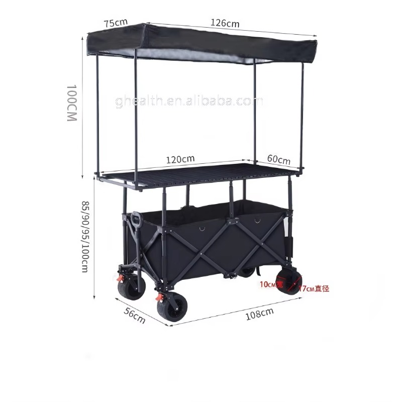 Opvouwbare stalen tafelkar, kr - Outdoor Camping Trolley recensie en prijs