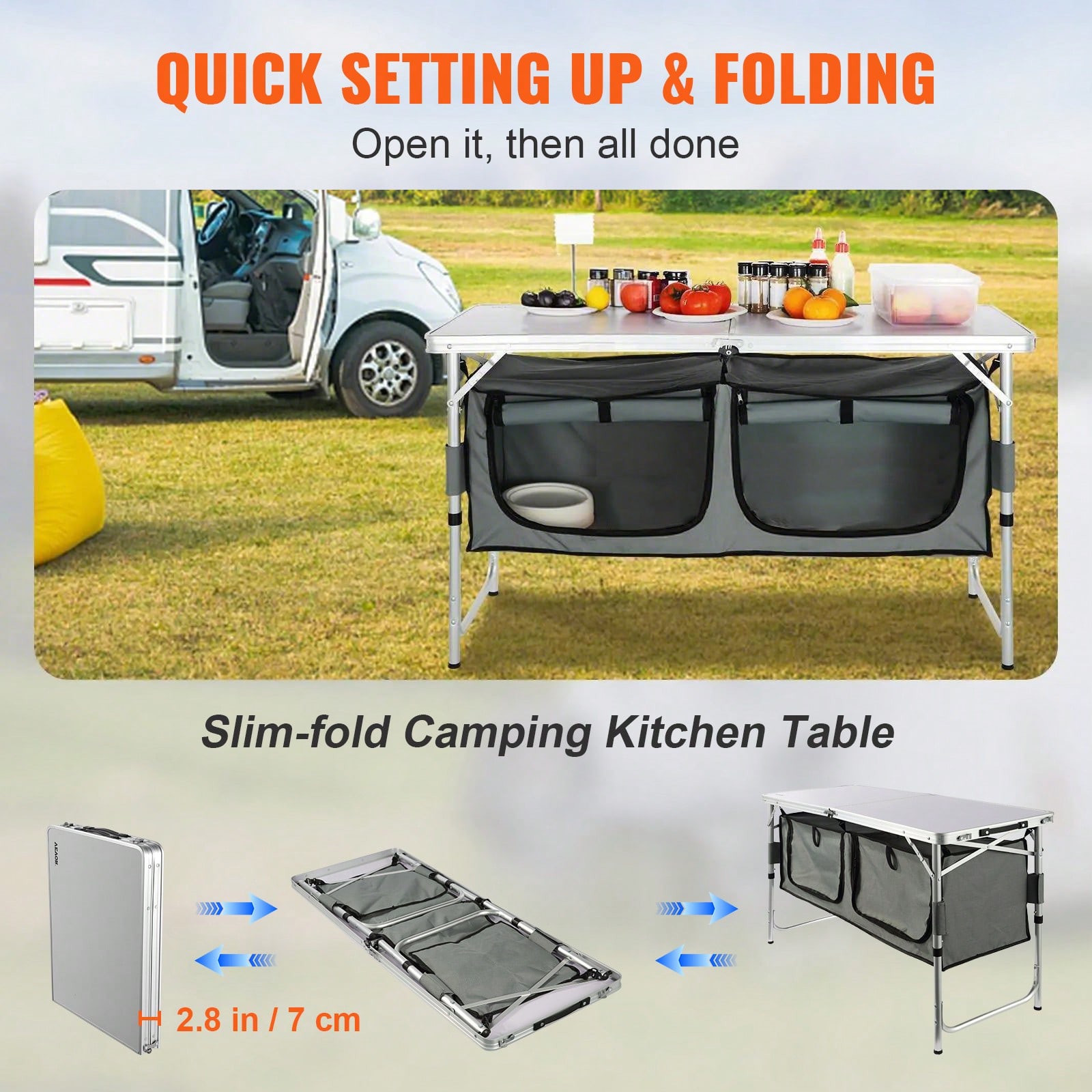 Snel op te zetten opvouwbare c - Outdoor Camping Kitchen Setup recensie en prijs