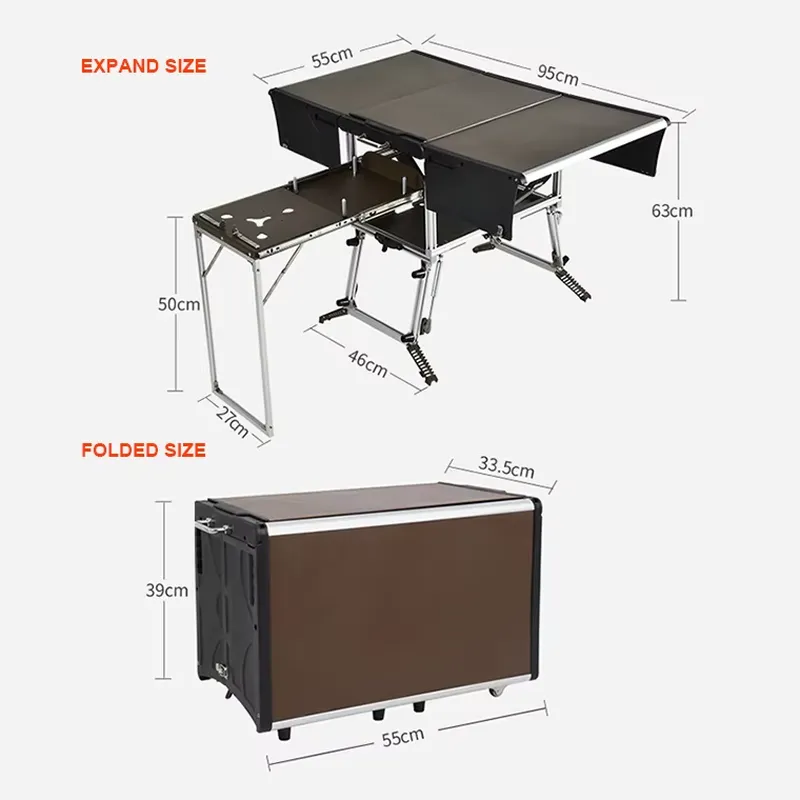 Handige campingkeukenbox voor  - Outdoor Camping Kitchen Setup recensie en prijs