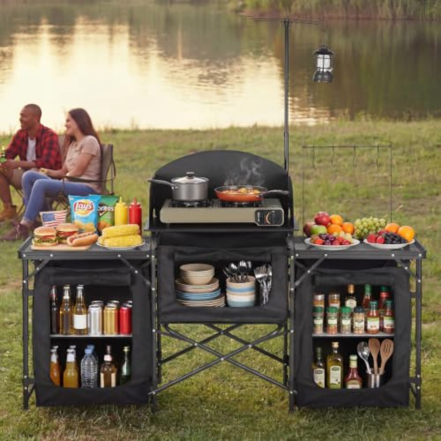 Opvouwbare campingtafel, draag - Outdoor Camping Kitchen Setup recensie en prijs