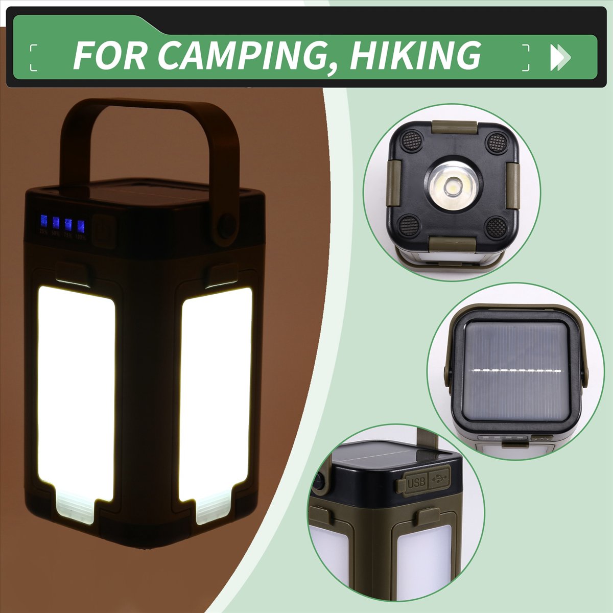 X08A Opvouwbare LED-campinglan - Camping Solar Lantern recensie en prijs