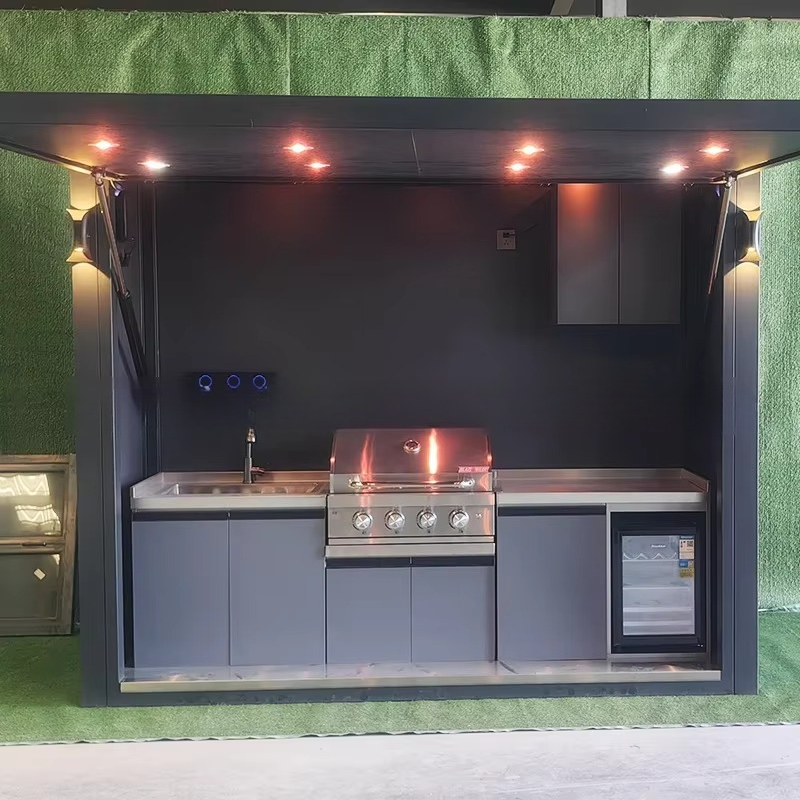 Draagbare buitenkeukenpod, wat - Outdoor Camping Kitchen Setup recensie en prijs