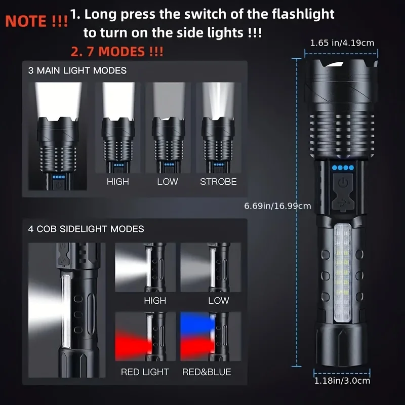 Krachtige LED-zaklamp Batterij - Battery Outdoor Camping recensie en prijs